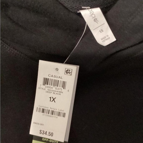 Ideology black hoodie size 1X - Picture 3 of 5